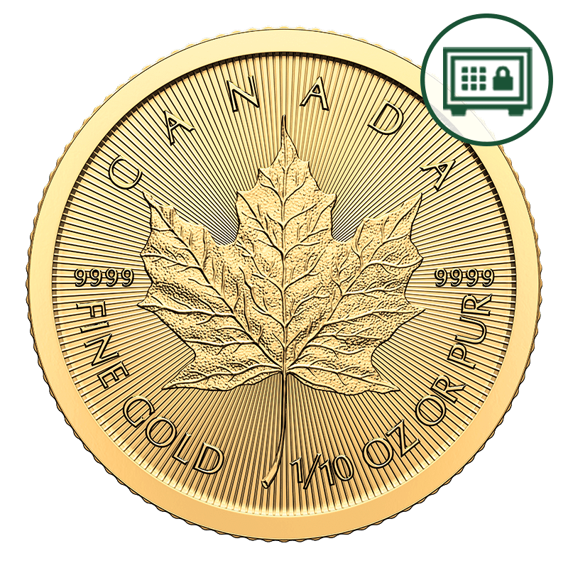 Image for 1/10 oz Gold Maple Leaf Coin (2024) - Secure Storage from TD Precious Metals